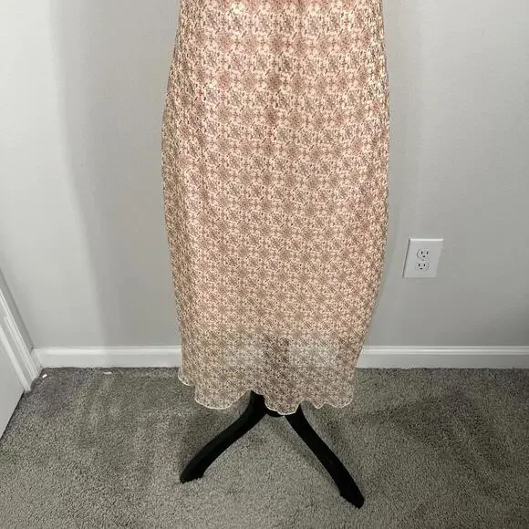 Vintage Cottage Core Prairie Dress Womens Floral Tea Midi Dress Size 12 - Picture 3 of 8